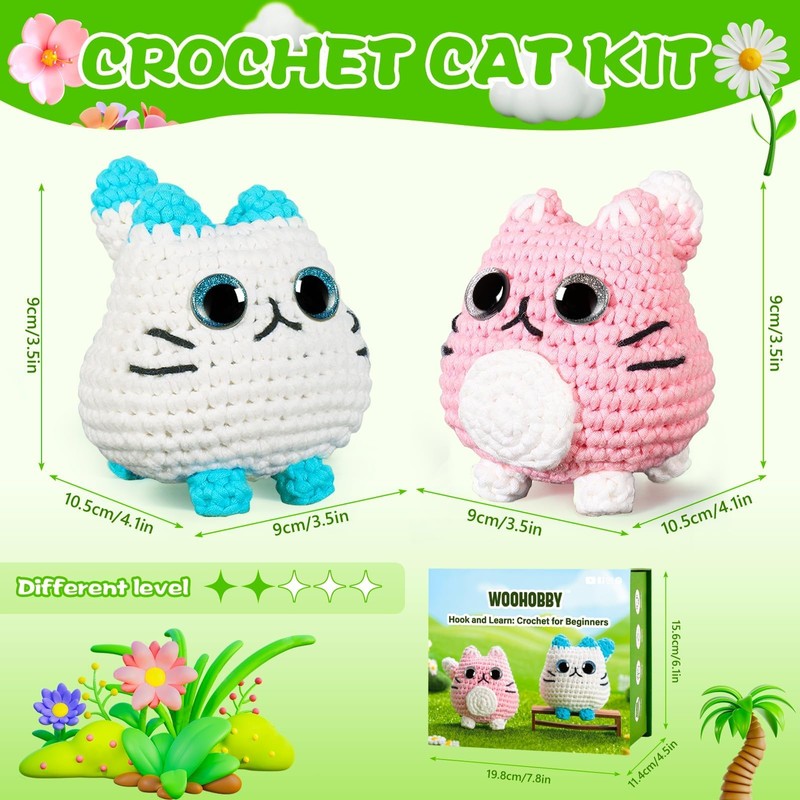 Woohobby Crochet Kit for Beginners and Adults Step-by-Step Video Tutorials