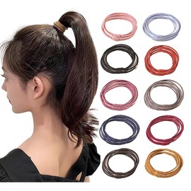 VEVE&MIKI Hair Elastics, Hair Accessories, For Adults, Set of 20, Scrunchy, Stylish, Non-Trace Ring Elastic, Hair Bundles, High Elasticity, Thick, Rope Style, Lady Ponytail Headband