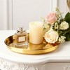 Nexyetnov Gold Round Serving Tray, 12", 1 Pack