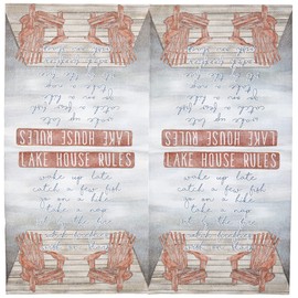 Servilletas de papel Boston International para cócteles, Reglas de Lake House, 5 x 5-Inches, 1