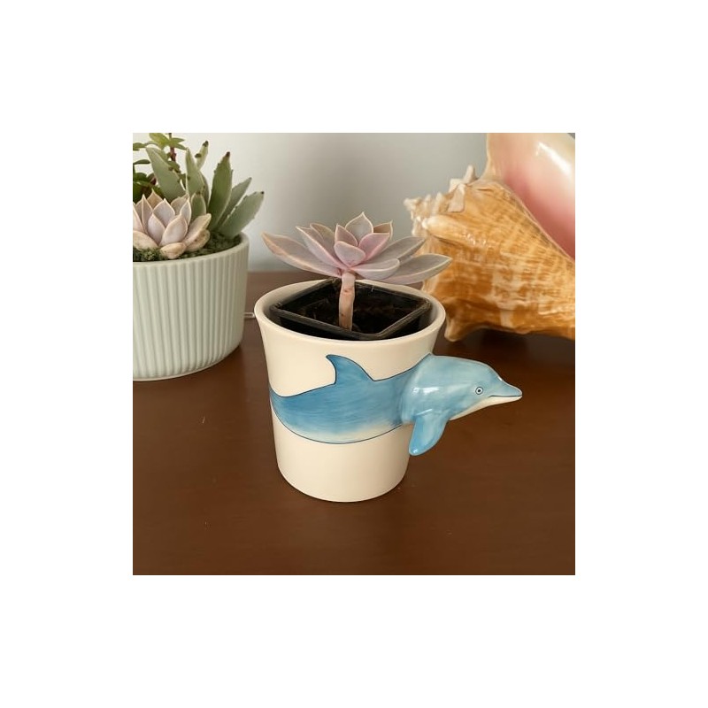Dolphin Coffee Mug with 3D Handle – Ceramic Dolphin Cup,