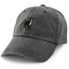 Chowdaheadz Mini Boston Terrier Washed Dad Hat Charcoal