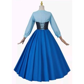 Unbranded Little Mermaid Cosplay Costume Princess Ariel Costume Blue Dress Women Suit - M
