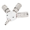 3 Way Air Splitter 1/4 Inch NPT Male Thread 3