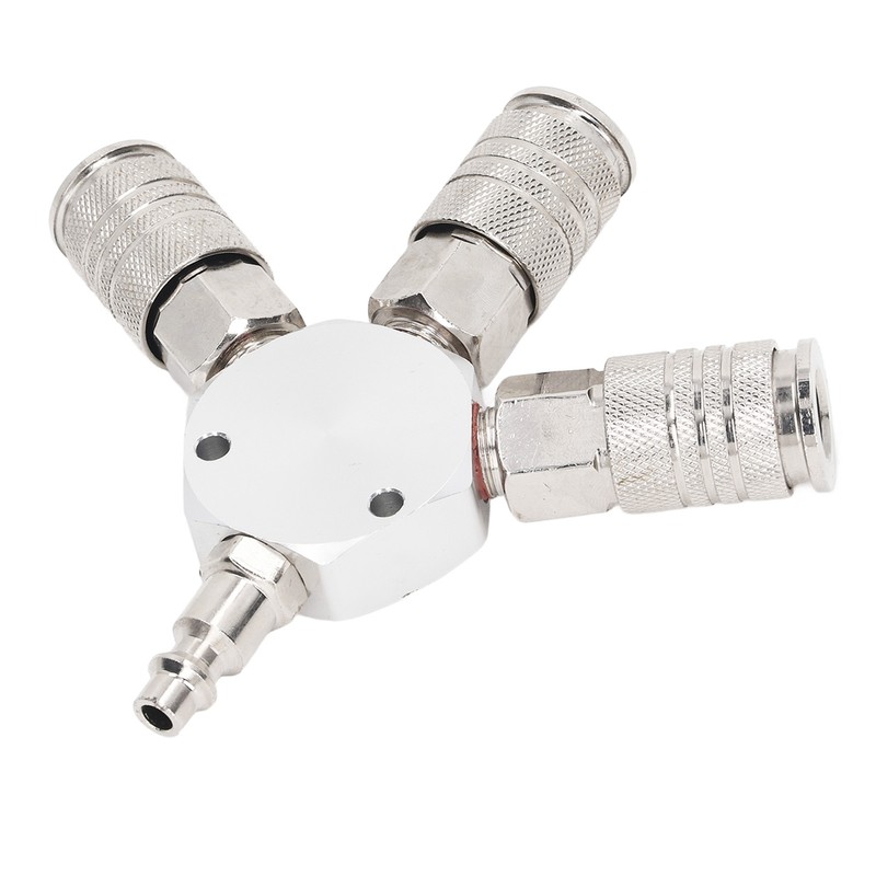 3 Way Air Splitter 1/4 Inch NPT Male Thread 3
