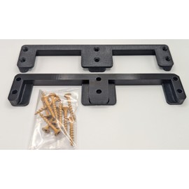 2 Pack! of Extra Strong Wall Mount Brackets for Milwaukee Packout Cases, Hardware Included, Multiple Colors Available (Black)