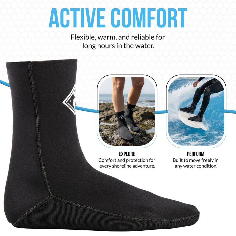 Two Bare Feet Neoprene Wetsuit Socks – 2.5mm, 5mm &