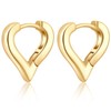 ToHeart 14k Gold Huggie Hoop Earrings Heart Hoop Earrings for