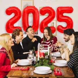 2025 Balloons Red, 40 inch Foil Red Number Balloons 2 0 2 5, New Years Decorations, 2025 Graduation Decorations, New Years Eve Party Supplies 2025, Class Of 2025 Decorations, Graduation 2025