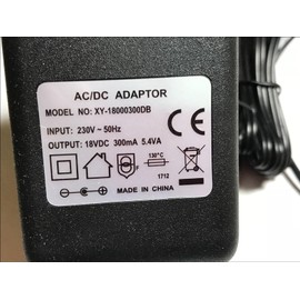 Replacement for 18V 300mA Charger for DK-MBB-180 XTREME AC-DC Adaptor UK Plug