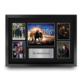 HWC Trading The World's End Geschenke Geducktes Signiertes Autogramm Präsentationsdisplay für Fans von Film Memorabilien - A3 Gerahmt