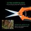 2 Pack Professional Pruning Shears, Trimming Scissors - Straight Tip,