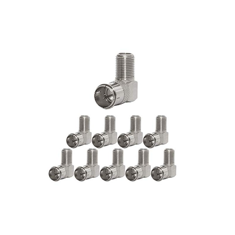 PremiumX F-Quick Connector 90° Angled Connector 7.5 mm for SAT