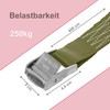 6 x Clamp Lock Straps, Lashing Straps, for up to