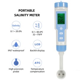 Ip67 Waterproof Salinometer Salinity Meter Food Salinity Meter Salt Concentration Meter Salt Concentration Measuring Ip67 Waterproof Salinity Meter Tester