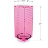 Azar Displays 703385-PNK Four-Sided Revolving 8”W X 20”H Pegboard Counter