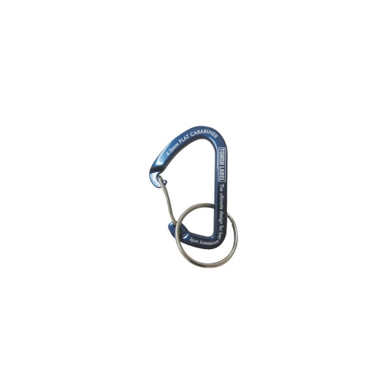 TouGH Label VEX-114 Carabiner Flat 0.18 inches (4.5 mm), Navy