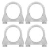 Set of 4 U Bracket Pipe Clamps M8 x 43