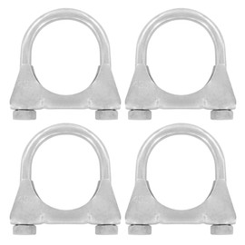Set of 4 U Bracket Pipe Clamps M8 x 43 mm Extremely Durable Galvanised Steel Mounting Clamps (Pack of 4 M8 x 43 mm)