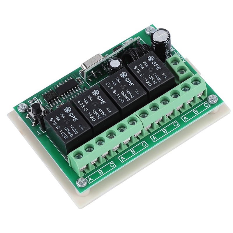 Multi Function 4 Way Remote Control Switch Wireless Relay Switch