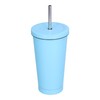 500ML Small Vacuum Coffee Cup Iced Coffee Bottle with Straw