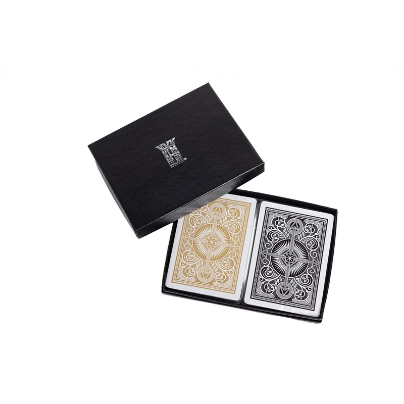 Kem Playing Cards Arrow Black and Gold Bridge Size Jumbo