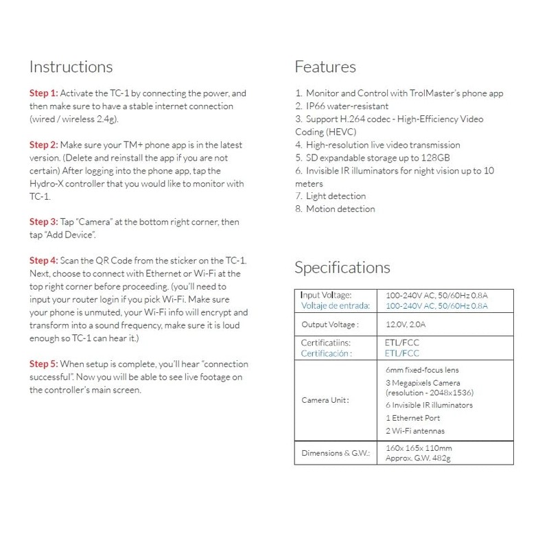 TrolMaster TC-1 Grow Camera