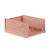 Stackable Storage Basket Plastic Large Open Drawer Wardrobe Cloth Container