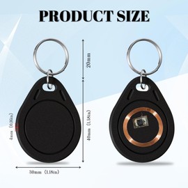 50 pcs Rewritable T5577 Key Fobs RFID 125KHz Keychains Proximity ID Card Token Tag Key Cards for Entry Access Control System