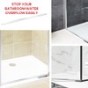 30" Chrome Framed Shower Door Replacement Bottom Deflector, Applied Mounting