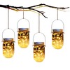 Solar Fairy Jar Lights,4 Pack 30 Led Mason Jar Decor