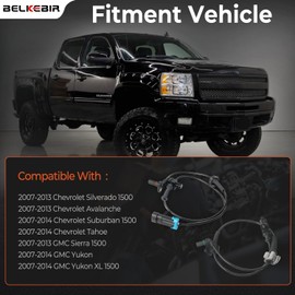 4PCS ABS Wheel Speed Sensor Front & Rear, Left & Right Compatible with 2007-2014 Chevy Silverado 1500/Avalanche/Suburban 1500/Tahoe, GMC Yukon/Yukon XL 1500, Escalade Replace 15229012 ALS1464