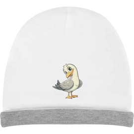Azeeda 'Happy Seagull' Kids Slouch Hat (KH00037862) White