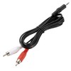 Ross PHSMJ15-RO Stereo Jack To Phono Cable, Black, 3.5 mm
