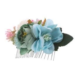 Healeved Bridal Hair Comb with Faux Flowers Elegant Wedding Hair Accessories for Brides Lightweight Design for Comfortable All Day Wear Secure and Stable Comb Structure for Any Setting