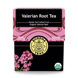 Buddha Teas - Té orgánico de raíz de valeriana - OU Kosher, USDA Organic, CCOF Organic, 18 bolsas de té sin blanqueador