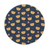 Orange Cat Face Yarn Fish Bone Pattern Design