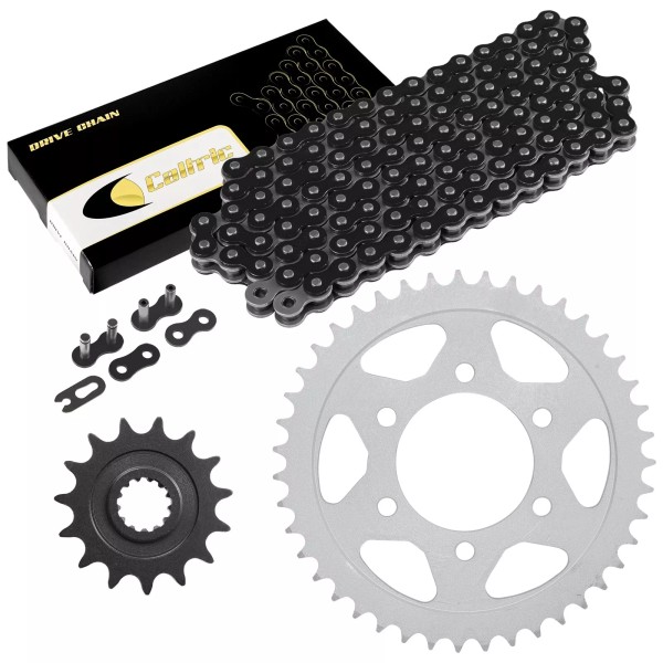 Caltric Black Drive Chain And Sprocket Kit for Kawasaki ZR1000G