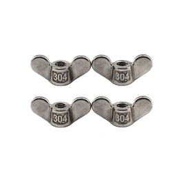 304 Stainless steel wing nut M12 hand twisted fasteners butterfly wing shaped nut DIY hardware pack of 4