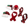 Christmas Wine Bottle Knit Hat Scarf Set Small Nylon Cotton