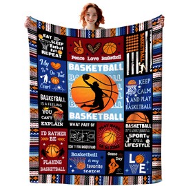 Dizogogo Basketball Blanket Basketball Throw Blankets Best Birthday Basketball Blanket Gifts for Girls Women Adults Mom,Funny Print Basketball Bedroom Living Couch Sofa Decor 50"x40"
