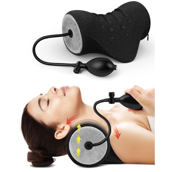 Neck and Shoulder Relaxer,Portable Cervical Traction Device Neck Stretcher,Neck Posture Corrector Chiropractic Pillow for TMJ Pain Relief and Cervical Spine Alignment