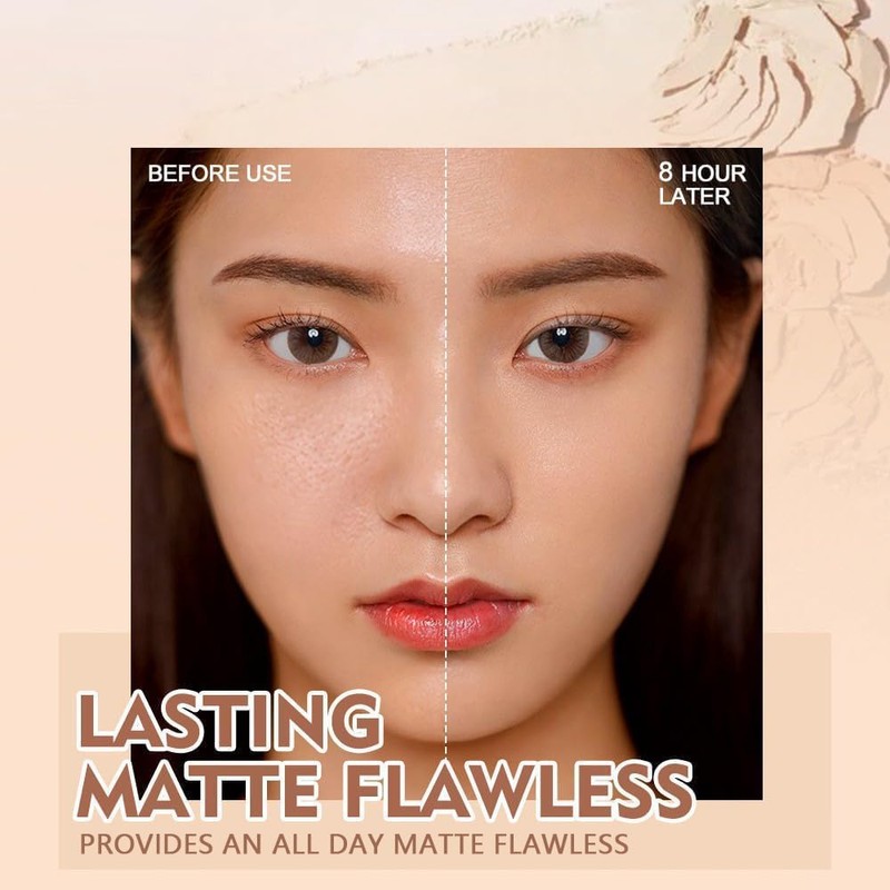EVVCFEX Oil Control Face Powder, Matte Smooth Waterproof Long-lasting Setting