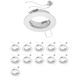ledscom.de 12 Ceiling recessed Frames Fere recessed Frame White matt (LED/halogen/MR16/50mm) incl. GU5.3 Socket