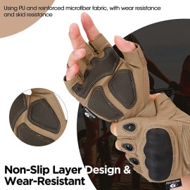 Mossy Oak Fingerless Tactical Gloves for Men and Women for Tactical Shooting