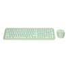 Keyboard Mouse Combo 2.4G Retro Multi Color Mute Cover Wireless