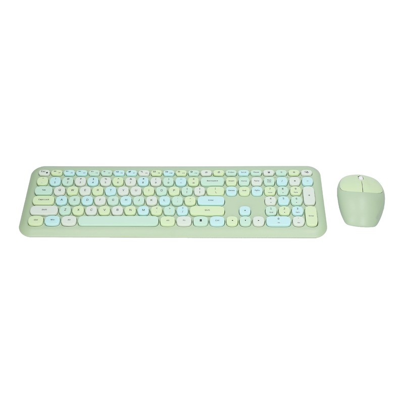 Keyboard Mouse Combo 2.4G Retro Multi Color Mute Cover Wireless