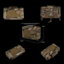 Compact MOLLE Trauma Pouch Quick Release IFAK Medical Pouch for Tactical Airsoft Combat Belt Vest Carrier