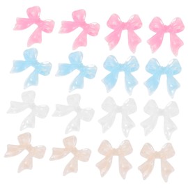 NOLITOY 200pcs Bow Nail Charms for Women Resin Nail Decorations Easy to Use Manicure Art Supplies for Parties and Special Occasions
