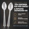 100 Pack Heavy Duty Clear Spoons – Re-usable & Dishwasher